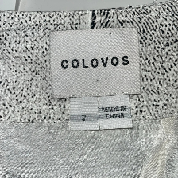 Rare 100% silk skirt snake print skirt Colovos lined faux wrap skirt pockets 2 - Picture 11 of 13